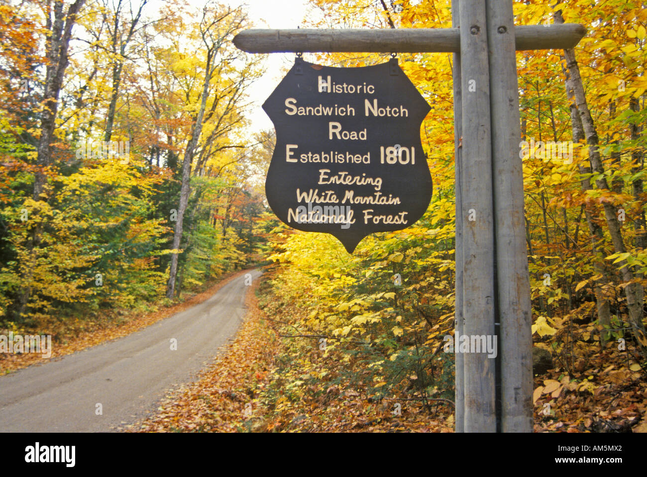 Entrance to White Mountain National Forest at Historic Sandwich Notch