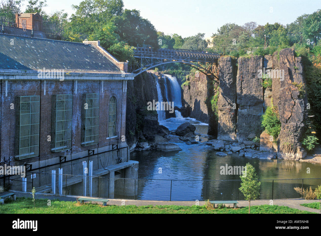 Great Falls Passaic River in Paterson NJ Stock Photo