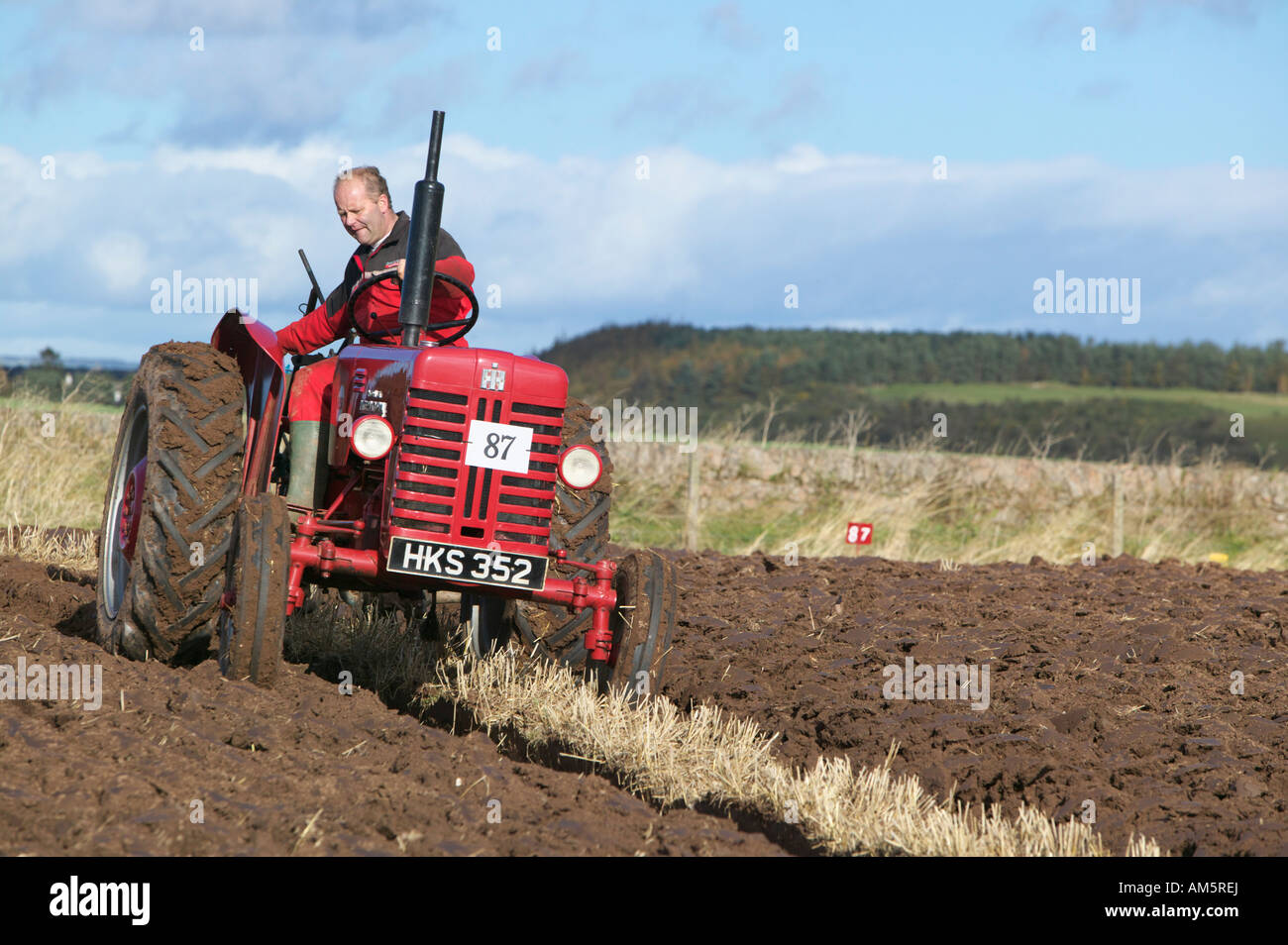 Tractor ploughing at the 2007 Scottish Ploughing Championships held at