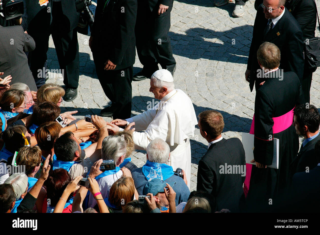 Papal visit of Benedikt XVI, Altoetting, Bavaria, Germany Stock Photo