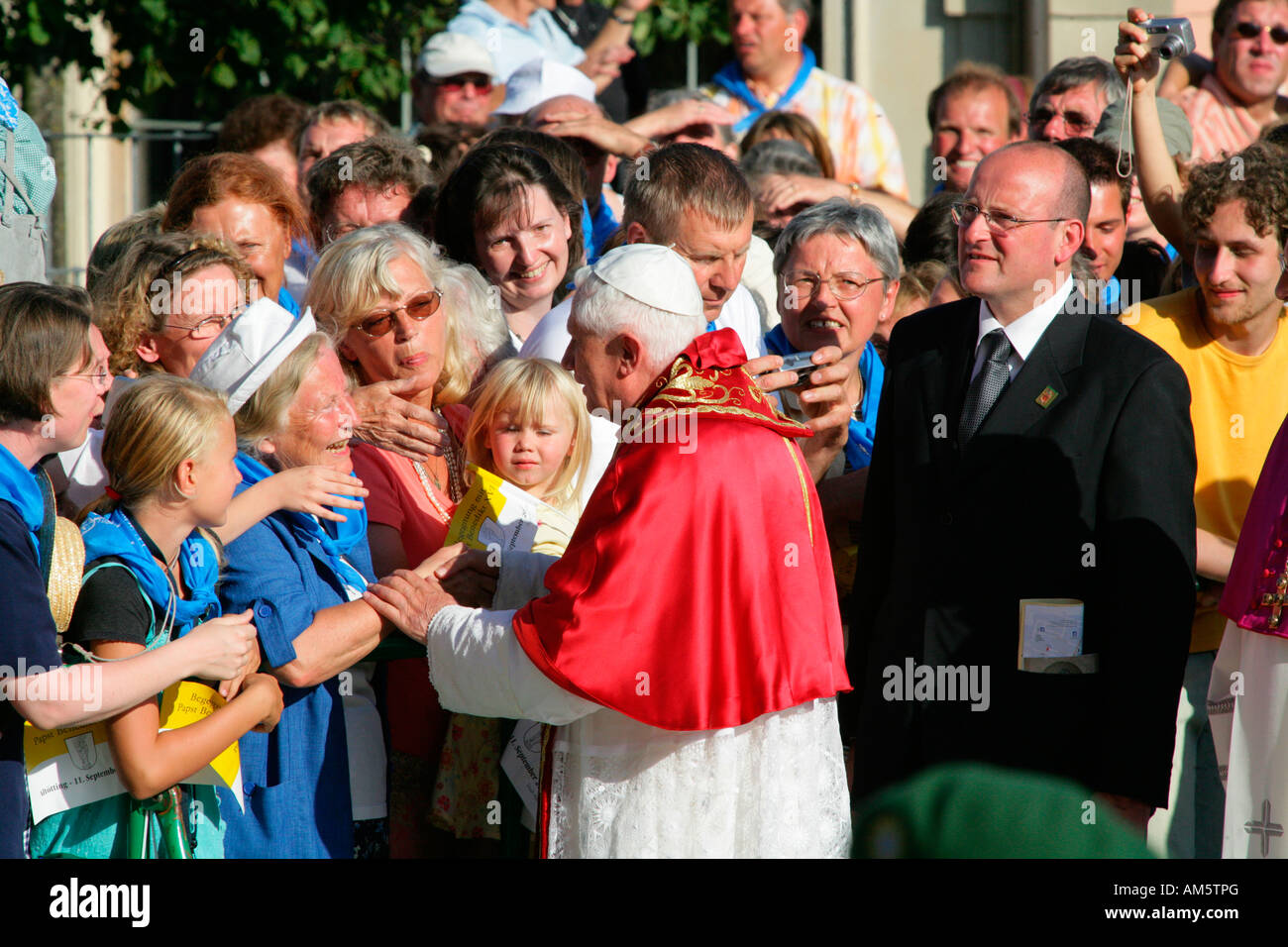 Papal visit of Benedikt XVI., Altoetting, Bavaria, Germany Stock Photo