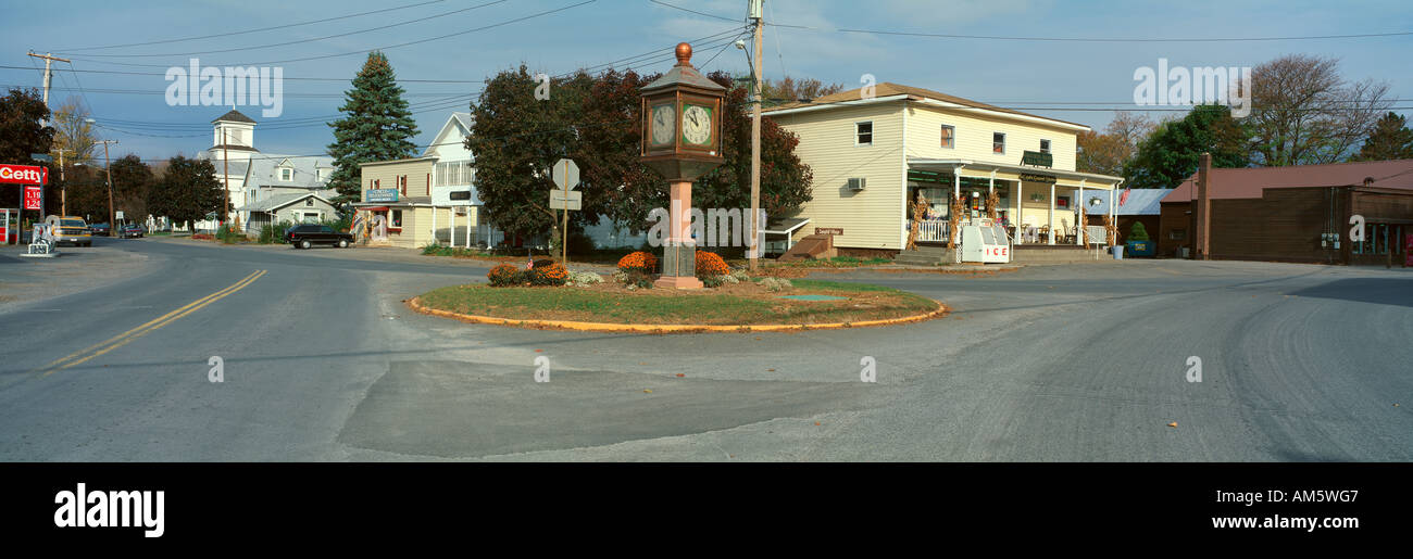 Panoramic view of Copake New York with town clock in center Stock Photo Alamy