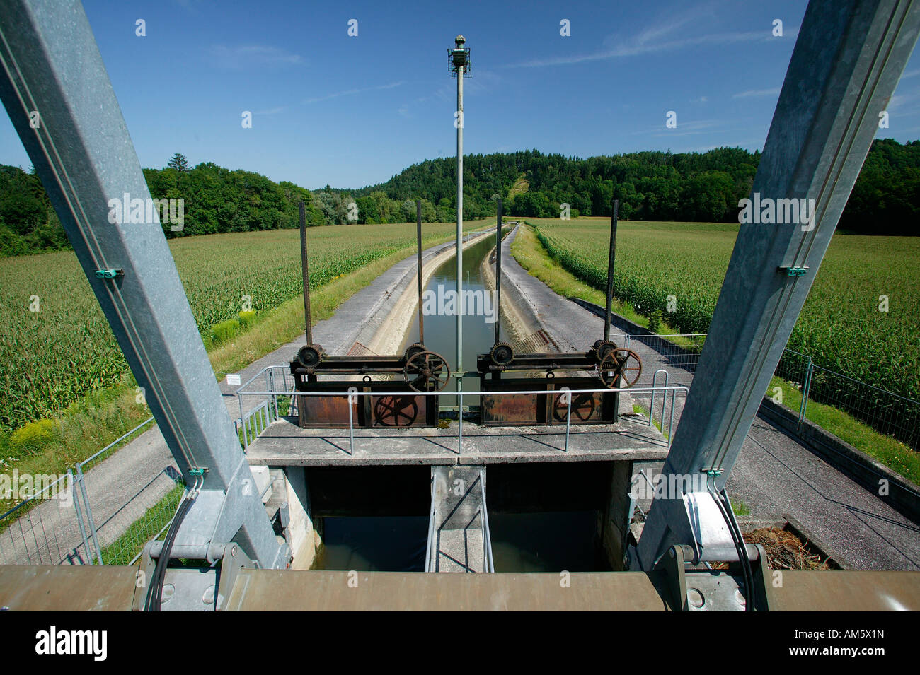 Barrage of an old canal Stock Photo