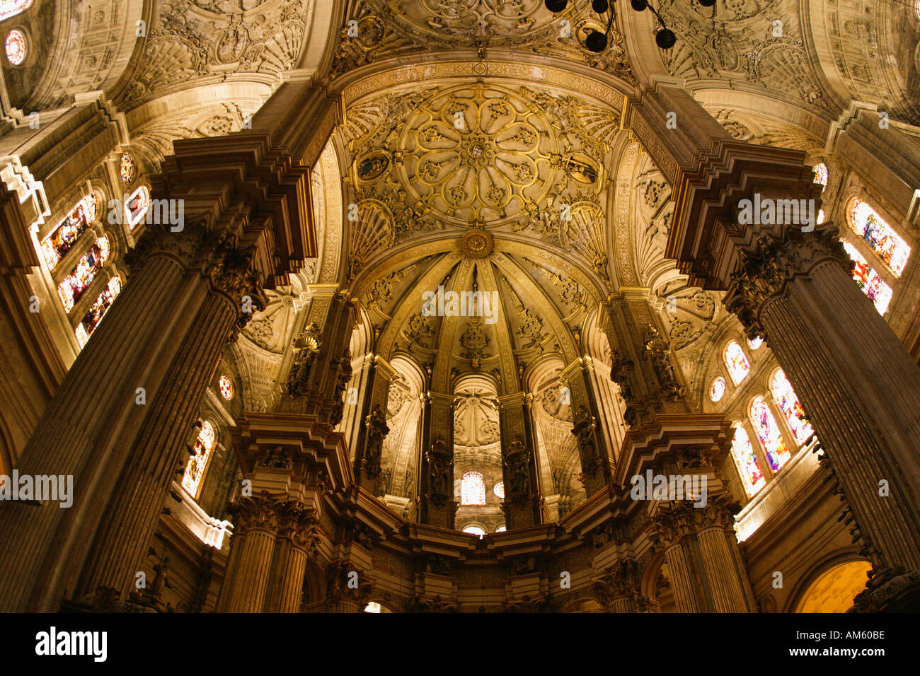 Malaga Costa del Sol Spain Interior cathedral Stock Photo