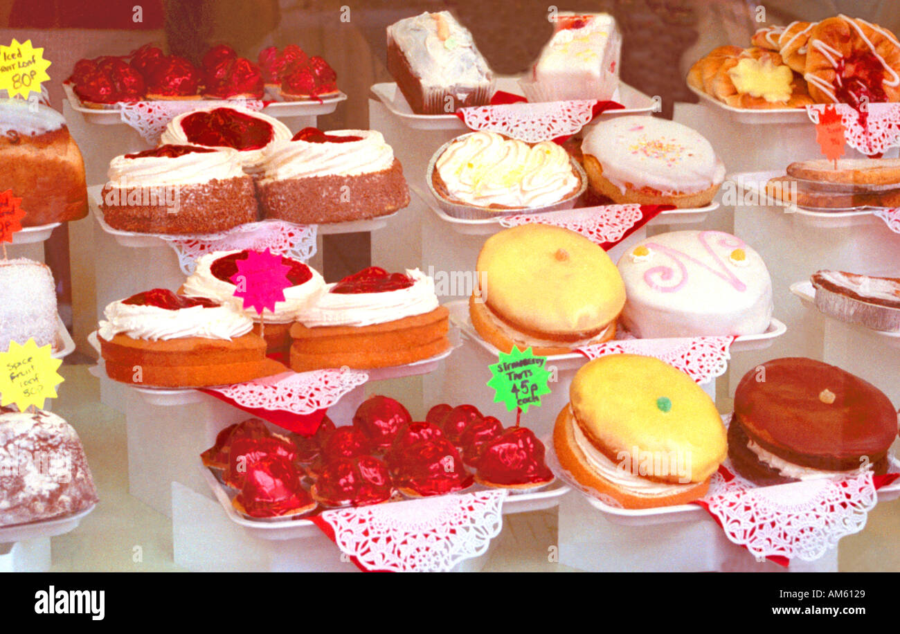 sweets in pastry shop in Irish town Ireland Stock Photo Alamy