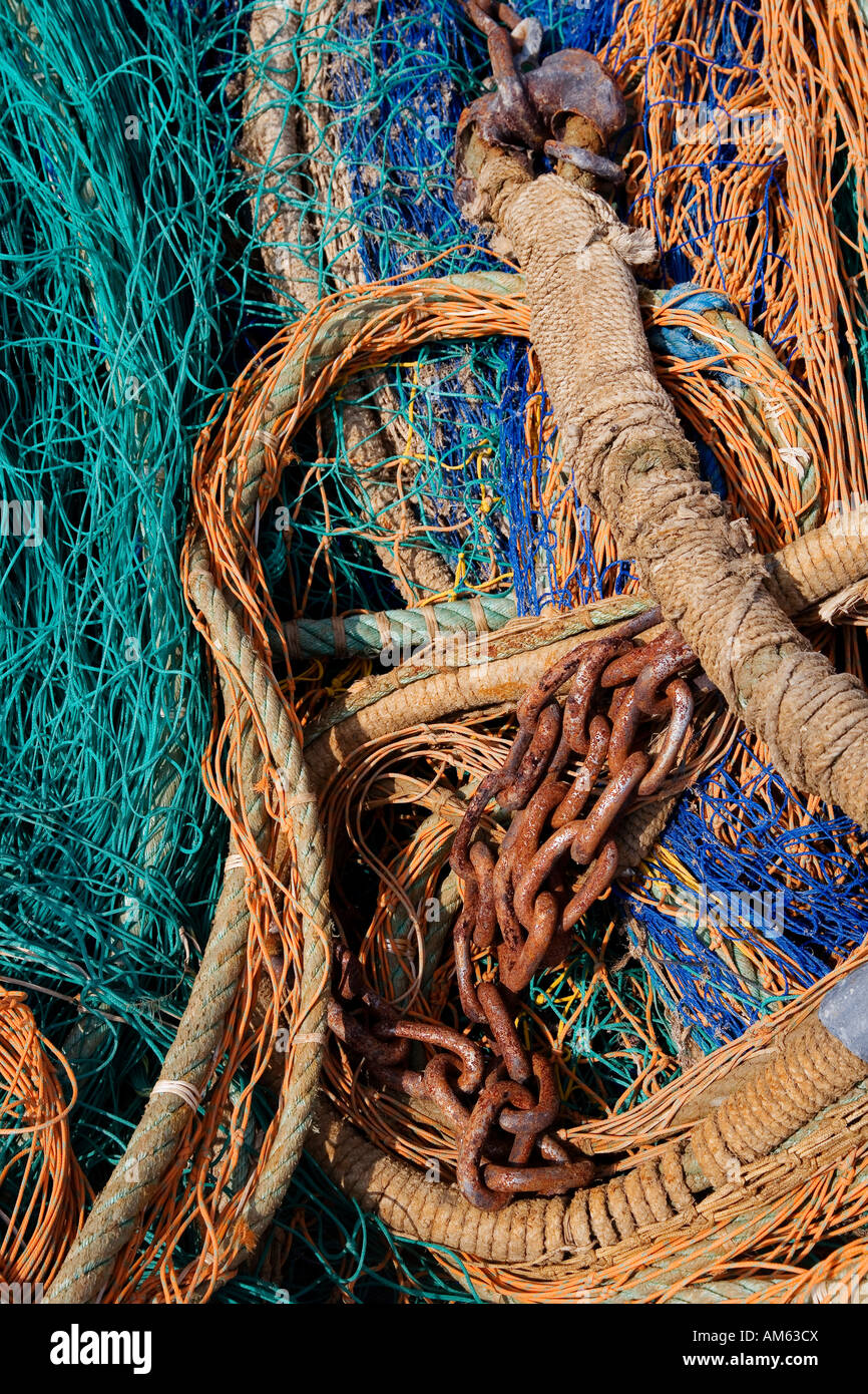 Detail, fishing nets Stock Photo Alamy