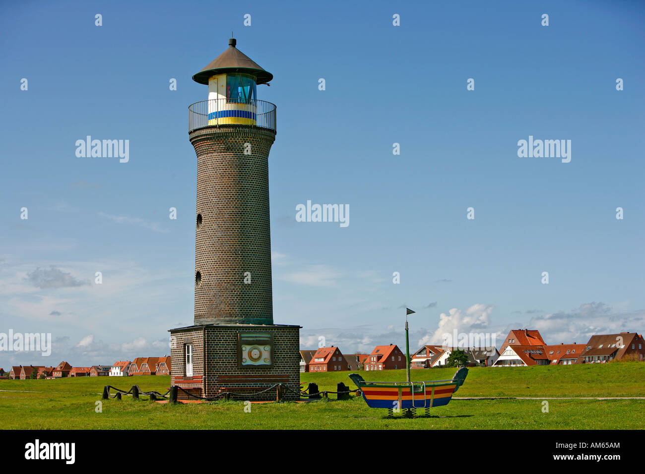 Lighthouse, East Frisian Island Juist, Lower Saxony, Germany Stock Photo