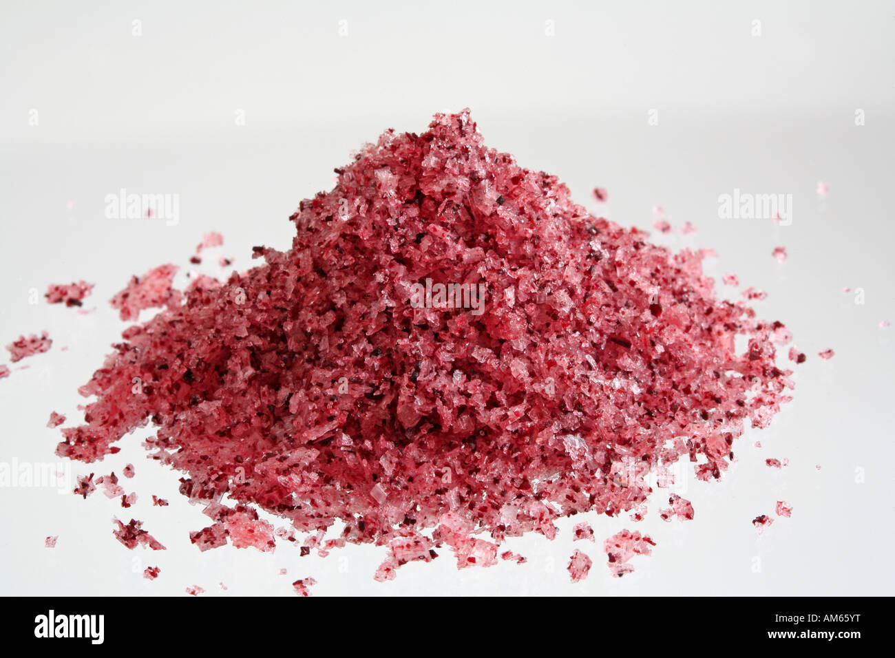 Sea salt with hibiscus Stock Photo