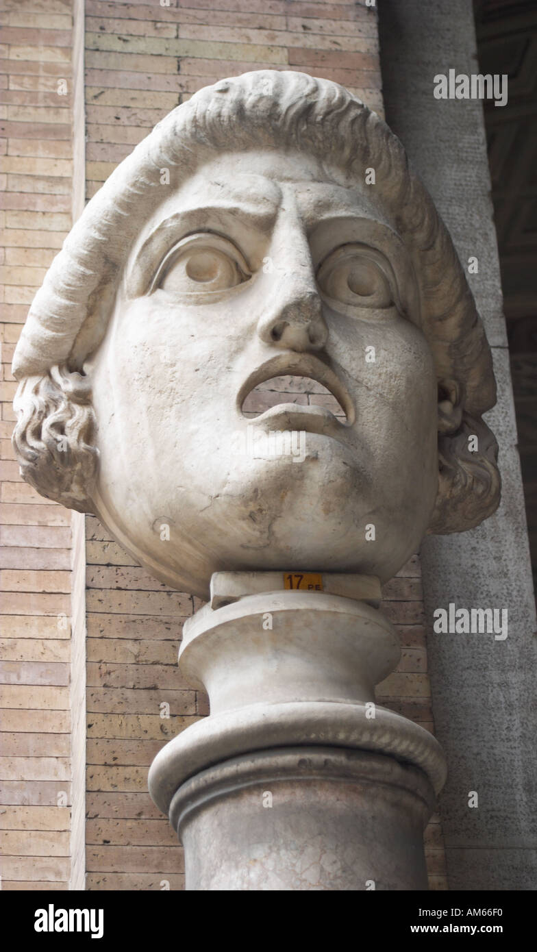 Statue of an unhappy face. Vatican Museum, Rome, Lazio, Italy Stock ...