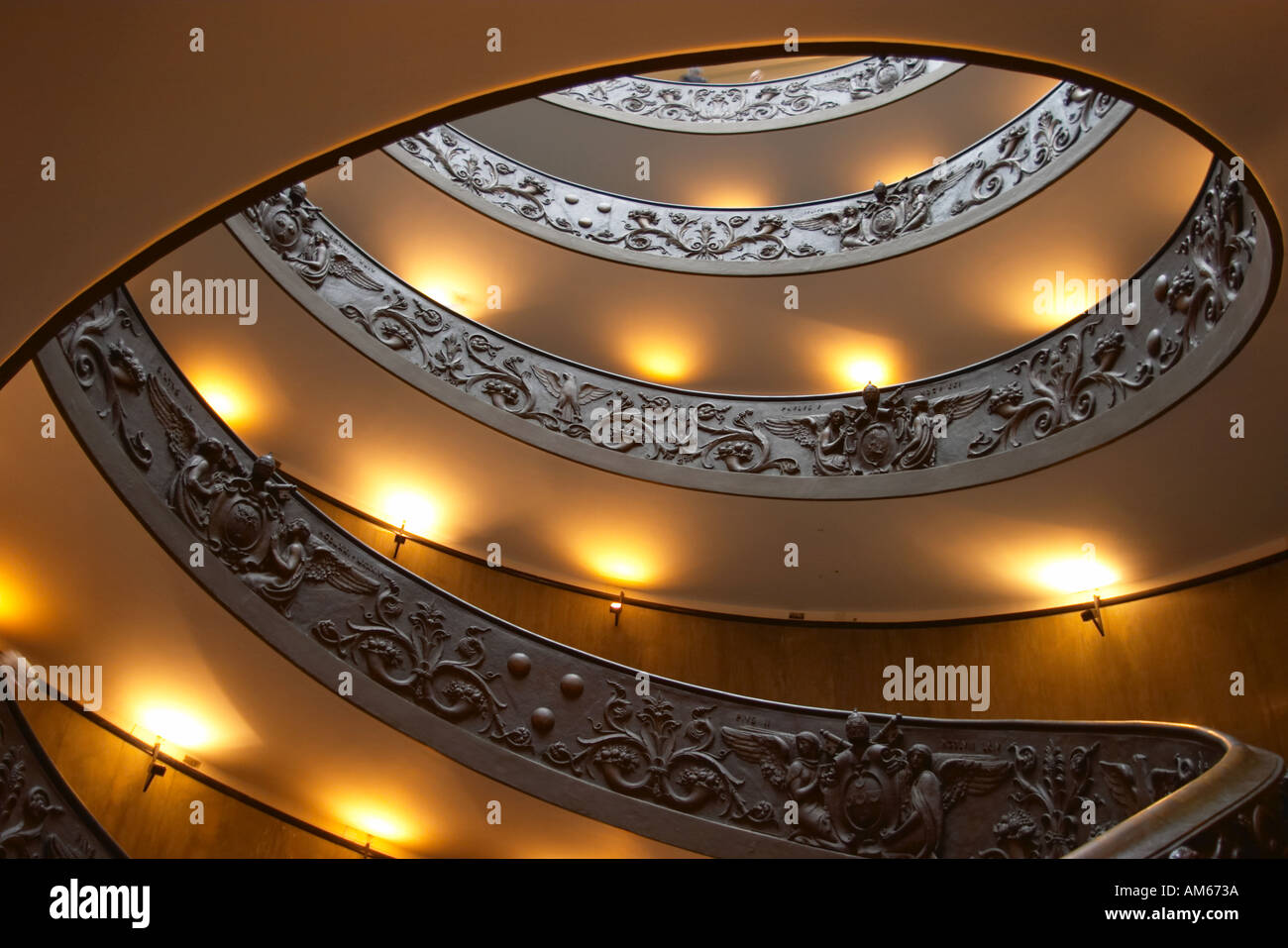 The Staircase. Vatican Museum, Rome, Lazio, Italy Stock Photo