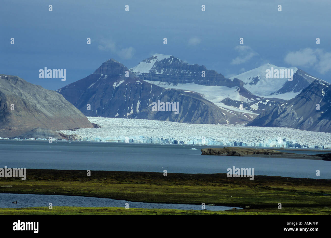 Typical landscape, Spitsbergen, Svalbard, Arctic, Norway Stock Photo