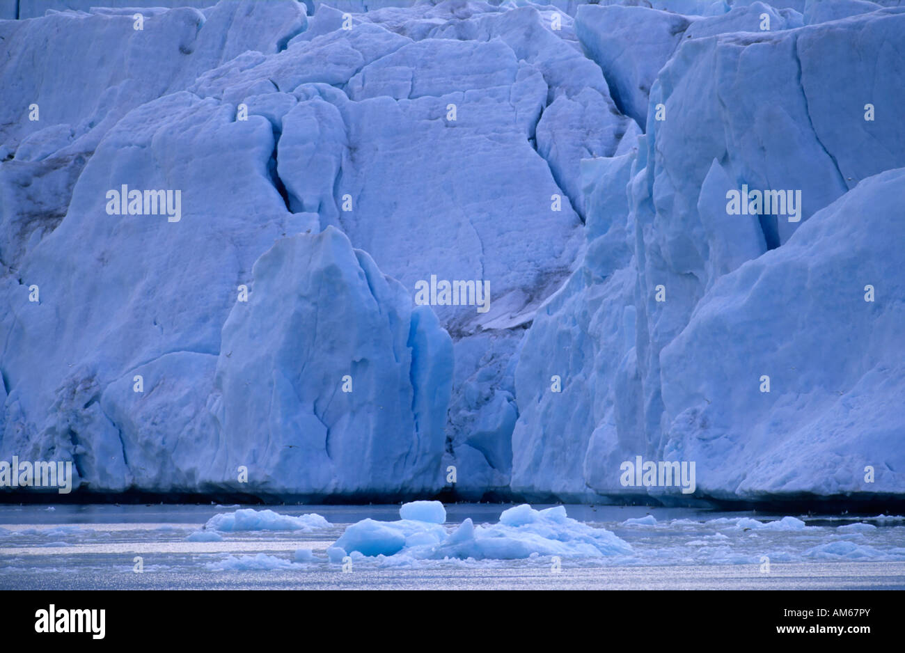 Glacier, Spitsbergen, Svalbard, Arctic, Norway Stock Photo