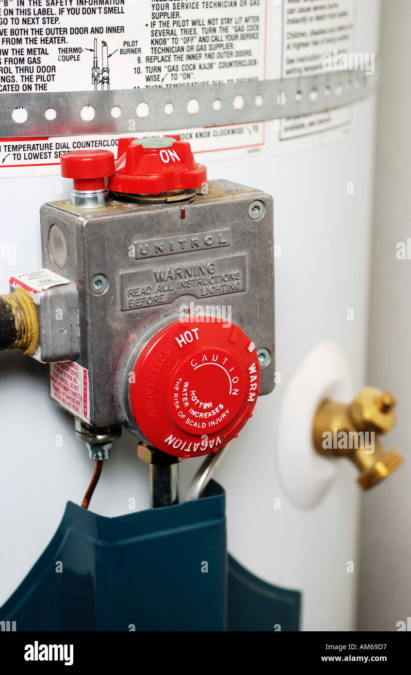 Gas hot water heater Stock Photo