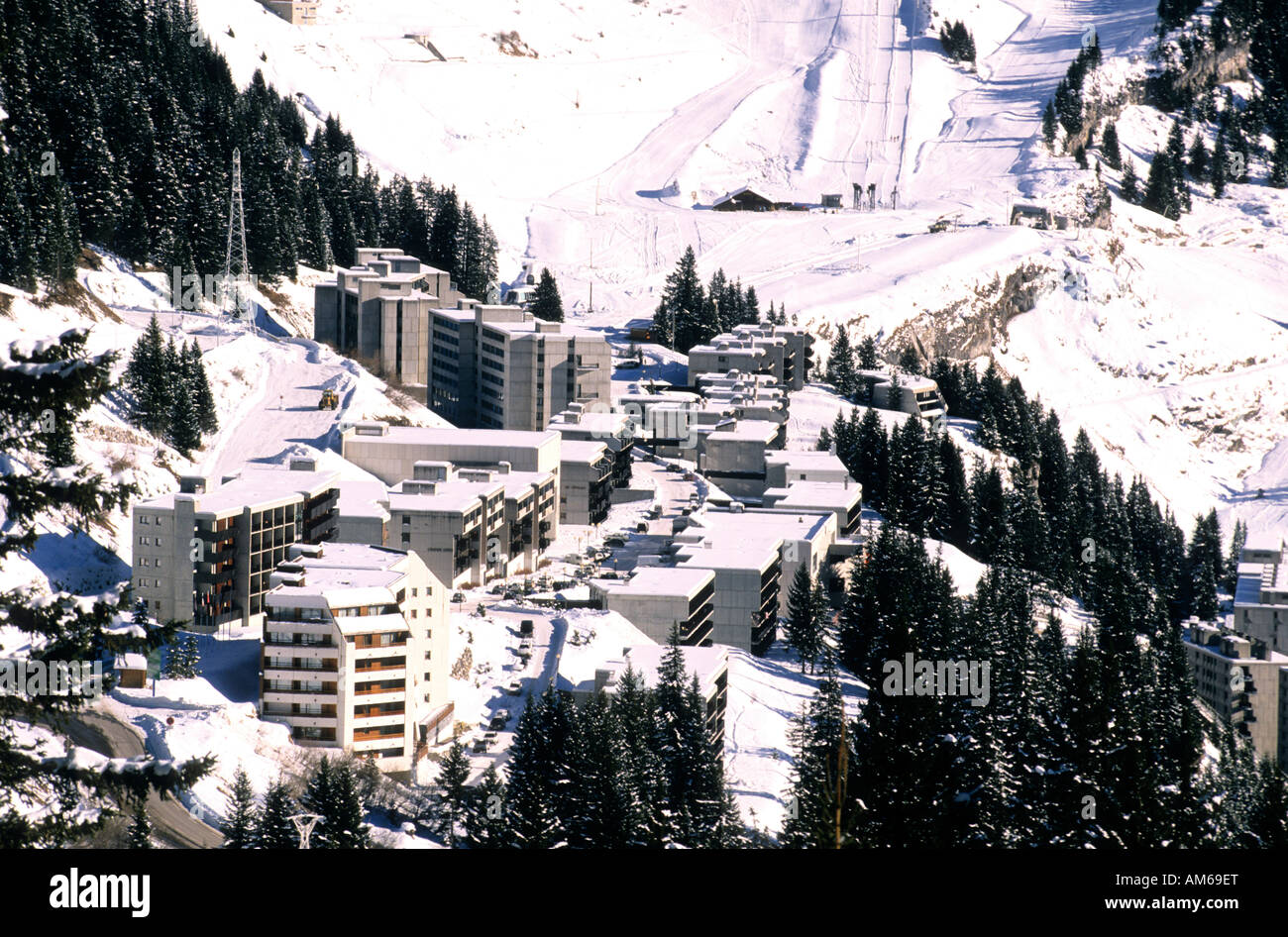 France, Haute Savoie, Flaine ski resort Stock Photo Alamy