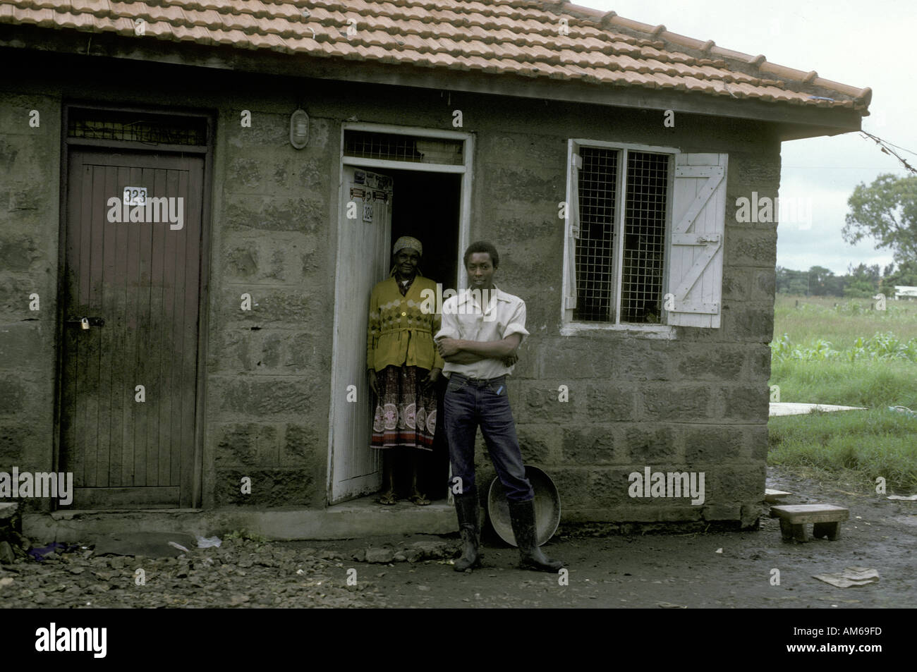Old railway housing Nairobi Stock Photo