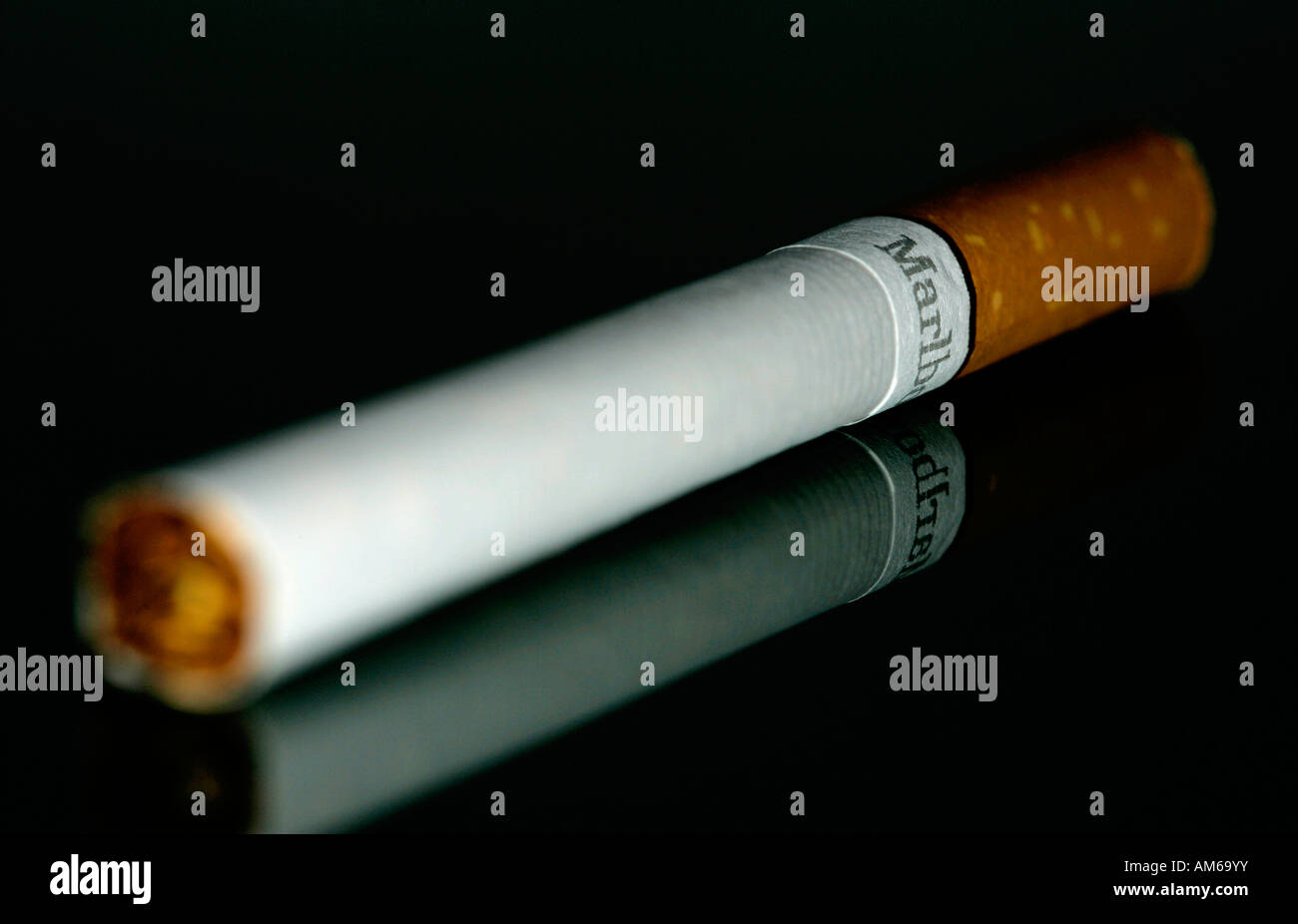 A Marlboro cigarette Stock Photo