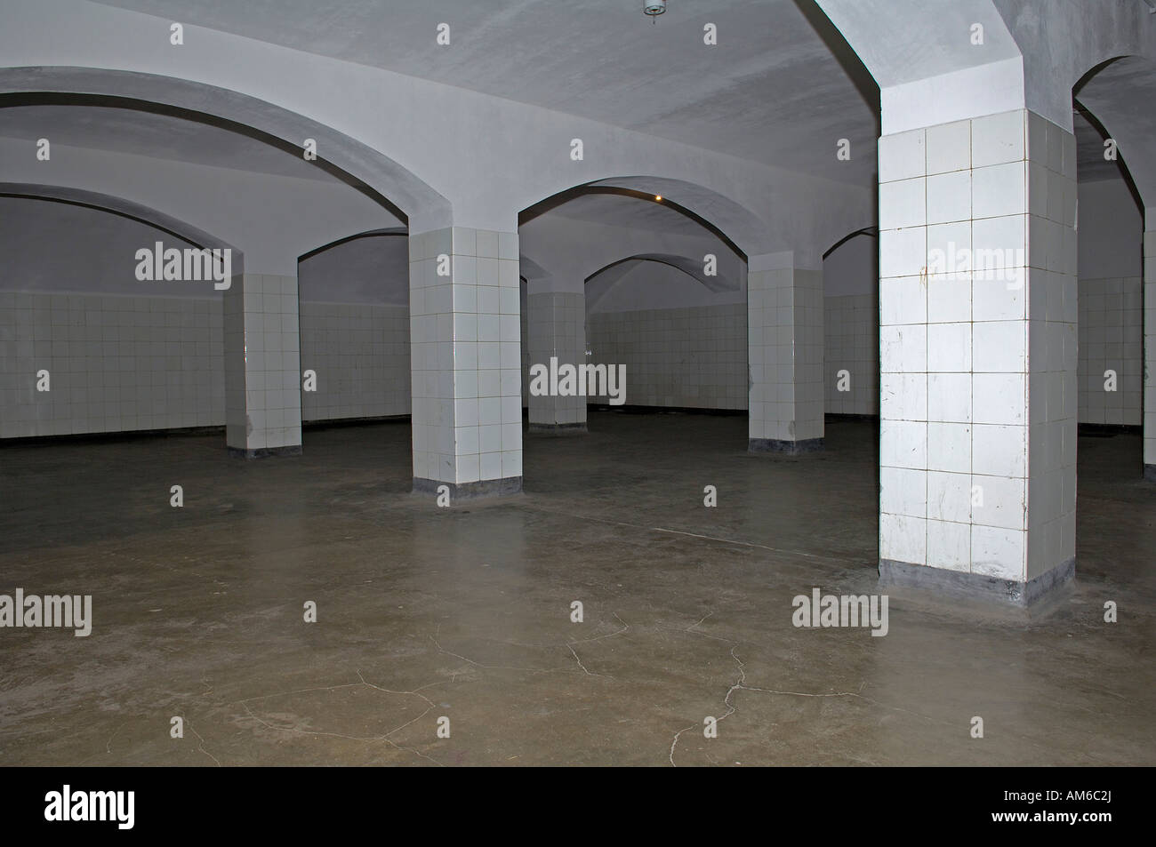 Cellar for corps in concentration camp sachsenhausen, germany Stock Photo