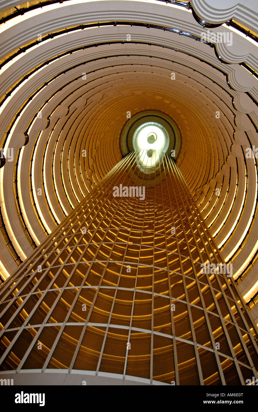 Interior of Shanghai Hyatt Hotel, China Stock Photo