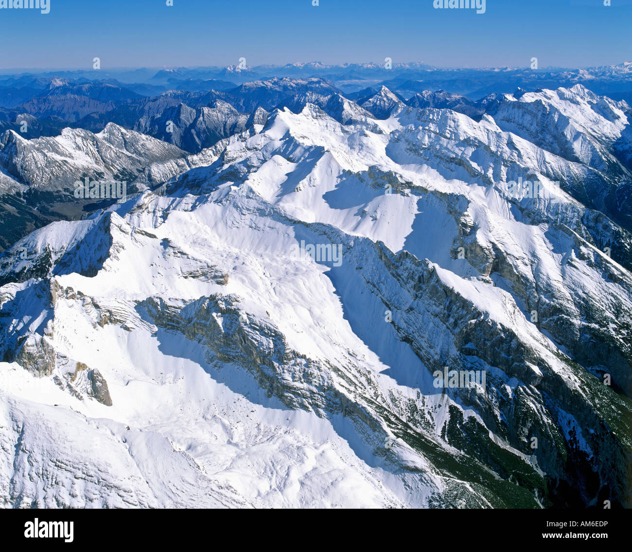 Karwendel main ridge, Birkkarspitze, Karwendel, Tyrol, Austria Stock Photo
