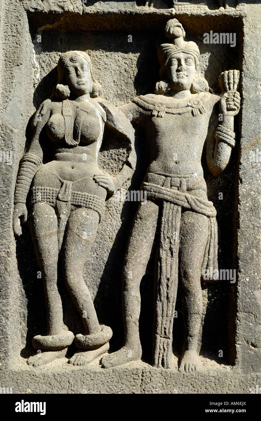 India, Karnataka, 2nd century BC Bhaja grottos Stock Photo