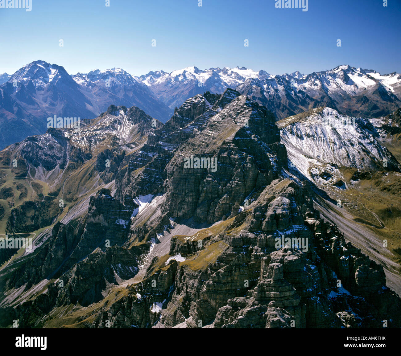 Kalkkoegel, Stubai Alps, left hand Habicht, Tyrol, Austria Stock Photo