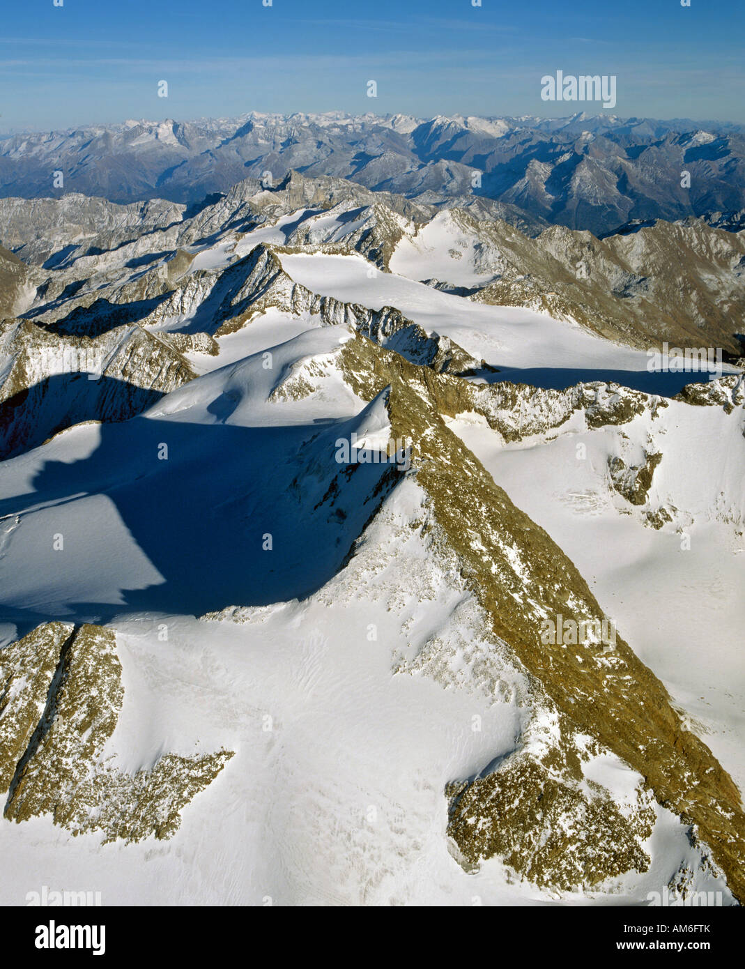 Zuckerhuetl, main ridge, Stubai Alps, Tyrol, Austria Stock Photo