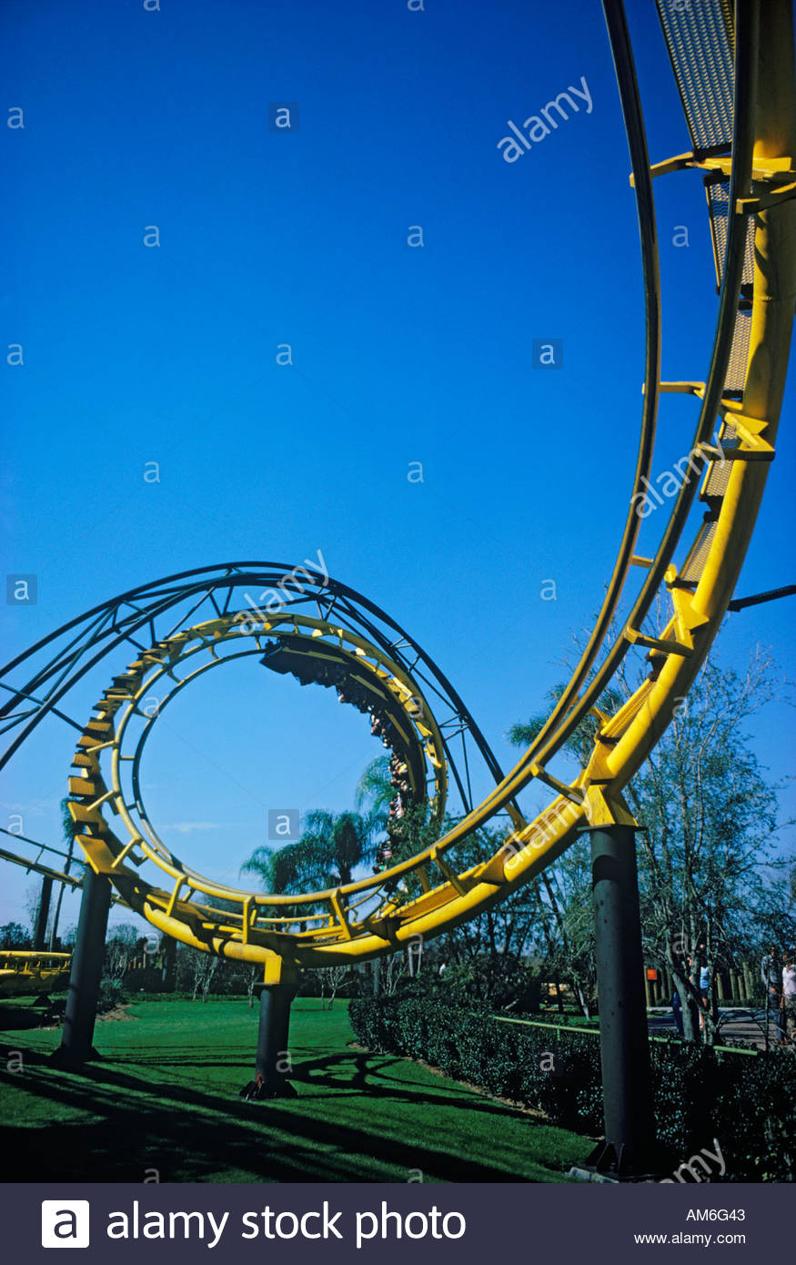 The Python Rollercoaster At Busch Gardens Amusement Park At Tampa