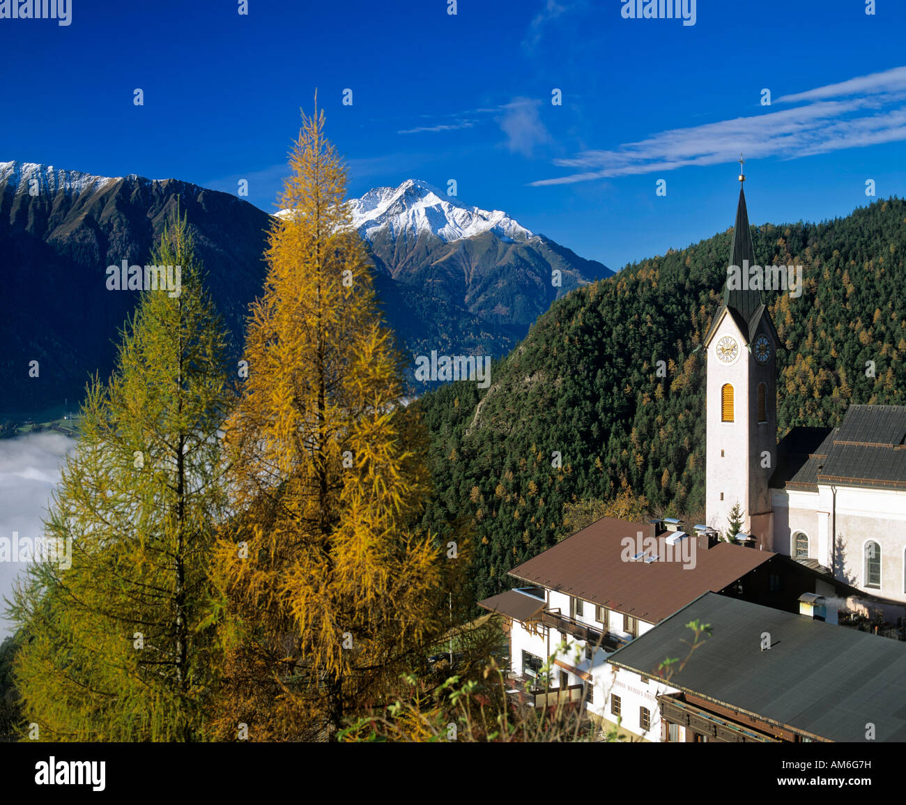 Reith near Seefeld, church, Hocheder, Stubai Alps, Inntal, Tyrol, Austria Stock Photo