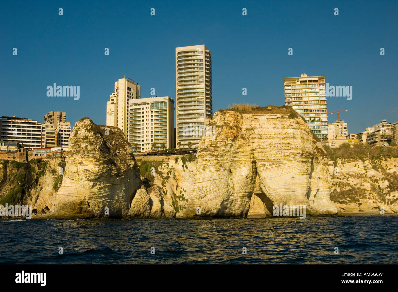 Pigeon Rocks Raouche Beirut Lebanon Stock Photo - Alamy