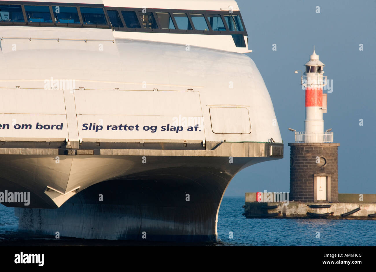 One of the fast ferries of Mols-Linien. Stock Photo