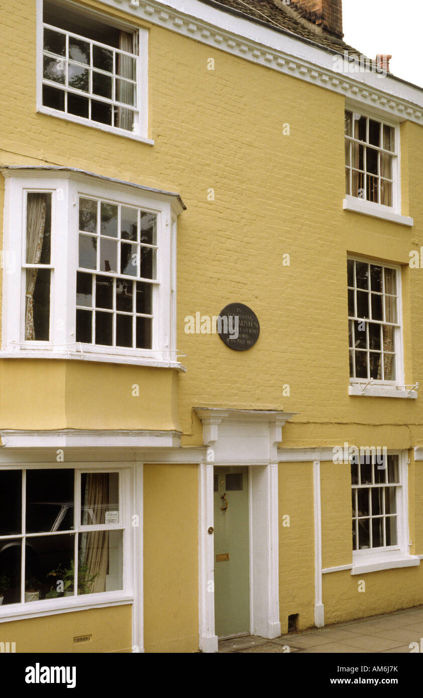 Winchester College Street Jane Austen's Austen House Stock Photo