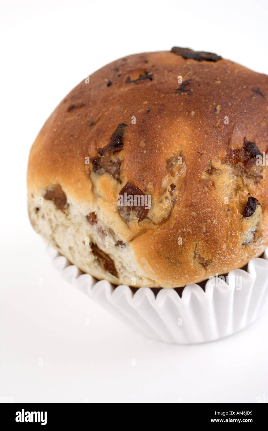 Raisin bun Stock Photo