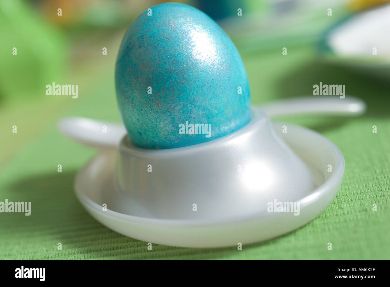 Easter Egg in Egg Cup Stock Photo