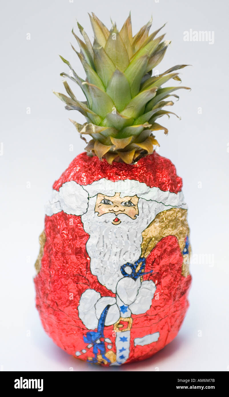 Santa Claus Pineapple Stock Photo - Alamy