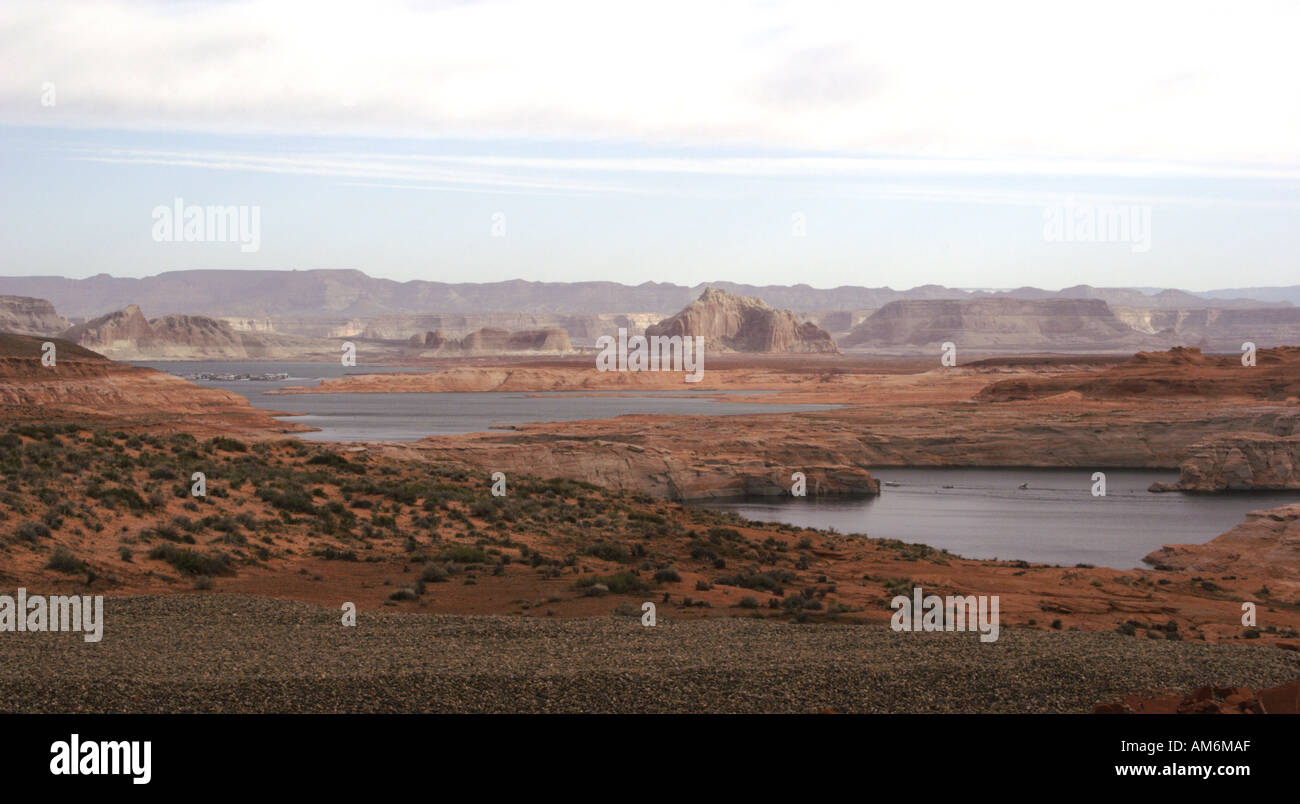 Lake Powell in Arizona experiences low water after a lengthy drought