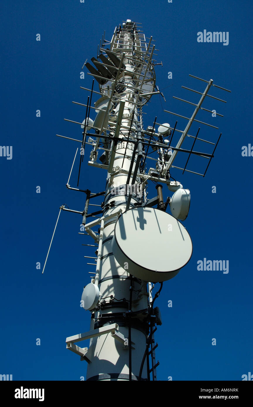 radio and microwave relay and transmission tower