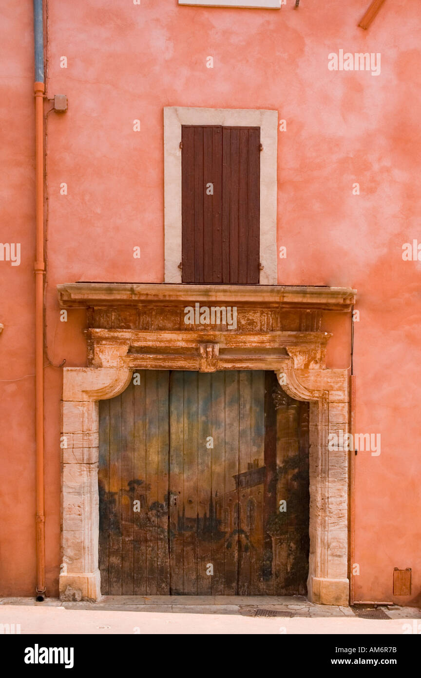 Painted Door The Mining Town Roussillon The Red Town Built On The