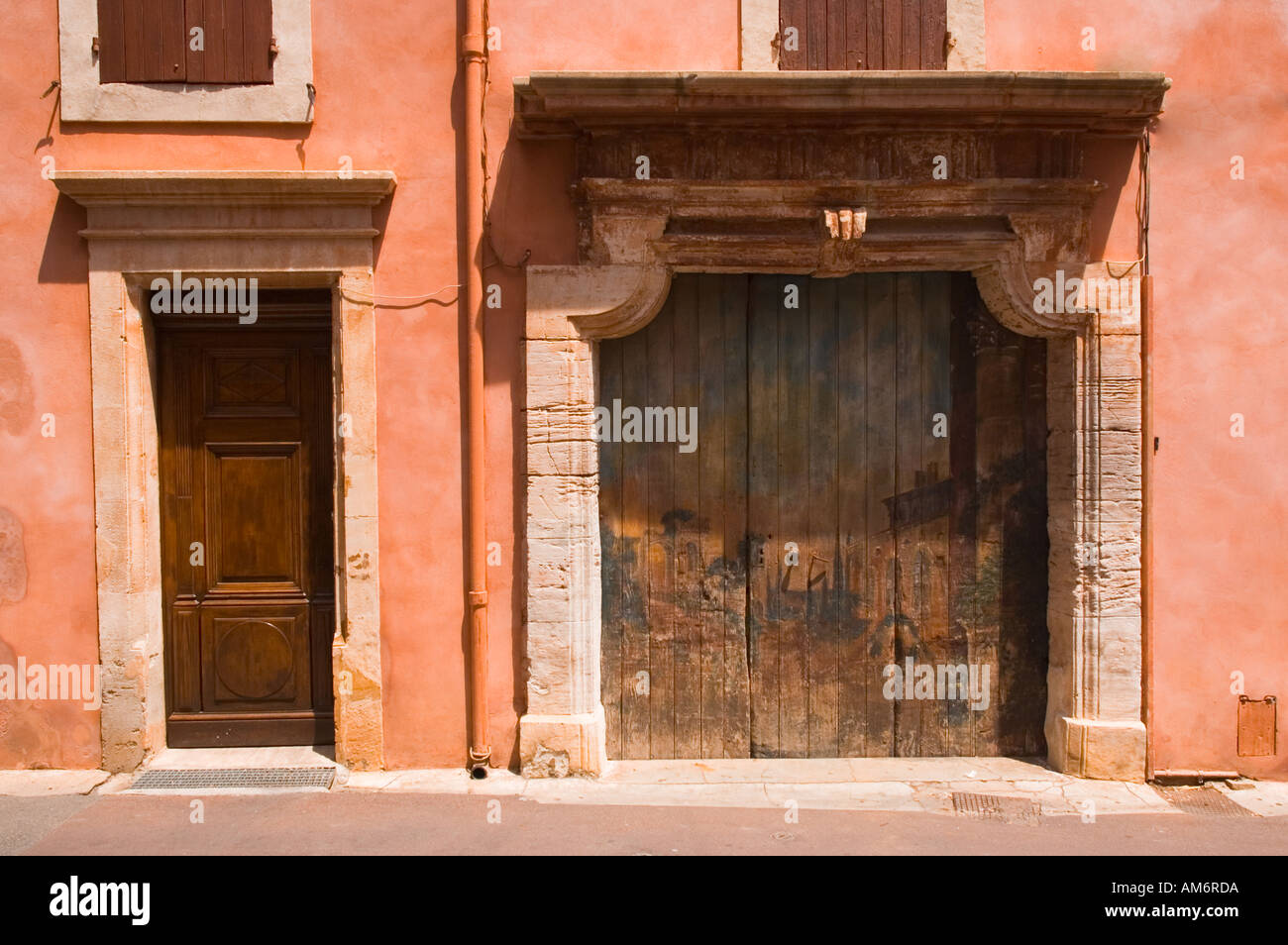 Painted Door The Mining Town Roussillon The Red Town Built On The