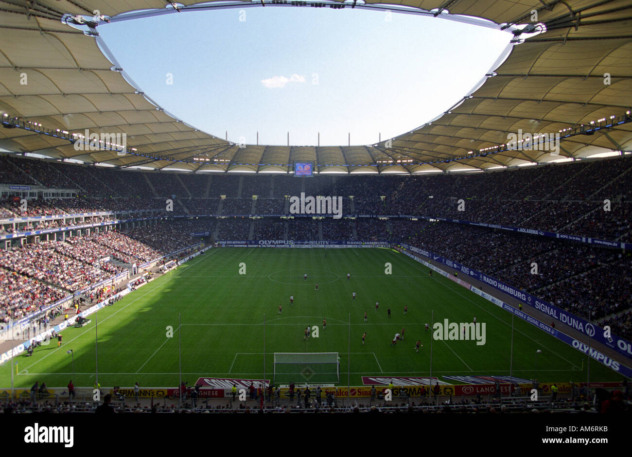 AOL Arena, home of Hamburg SV football club Stock Photo Alamy