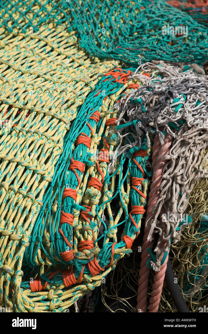 England close up nets netting roll rolled fishing maritime sea hi