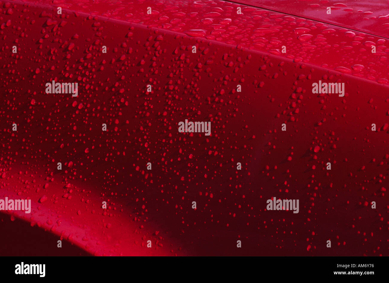 Raindrops on Wing of Ford Cortina Car Stock Photo