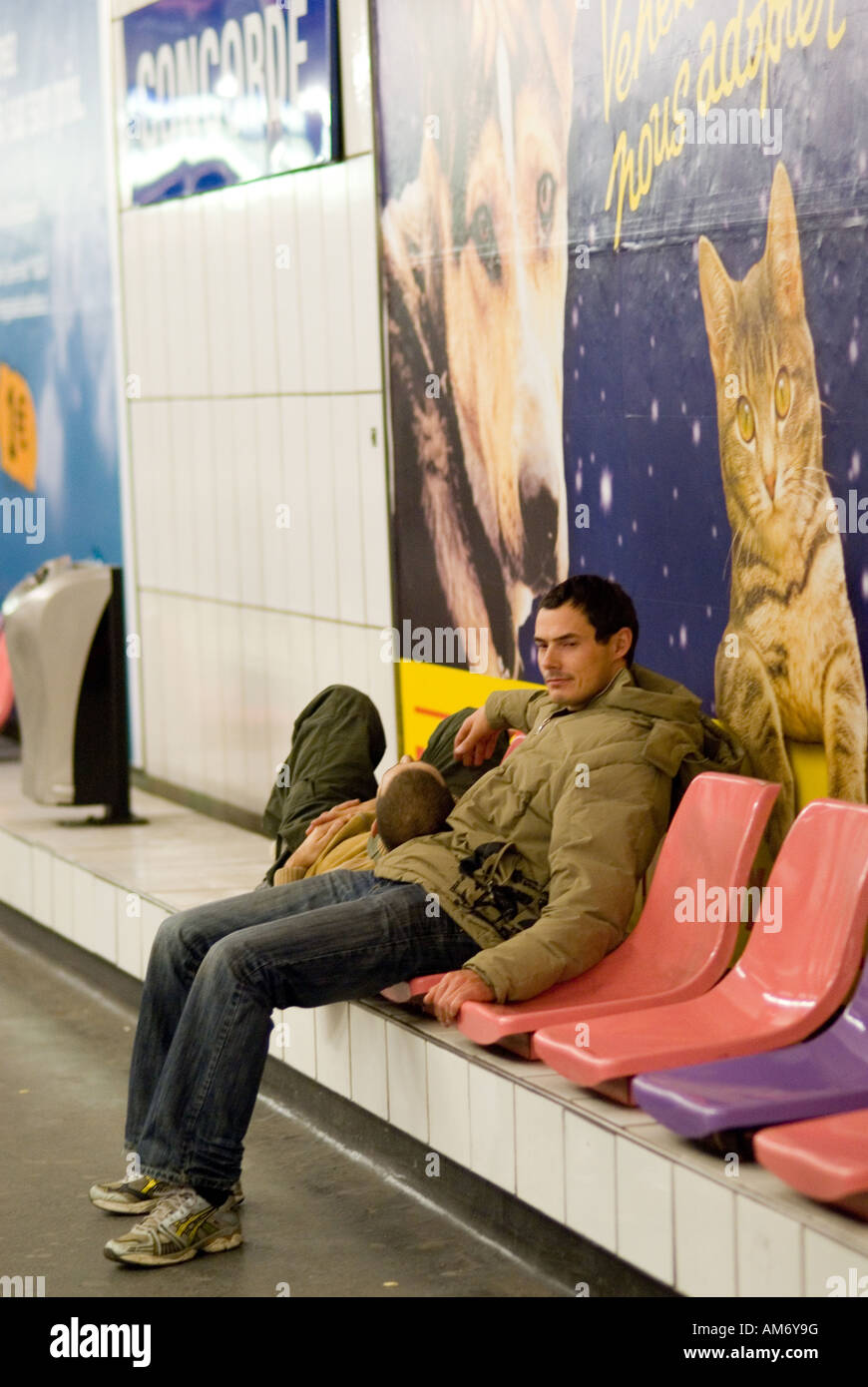 Metro station Paris France Stock Photo