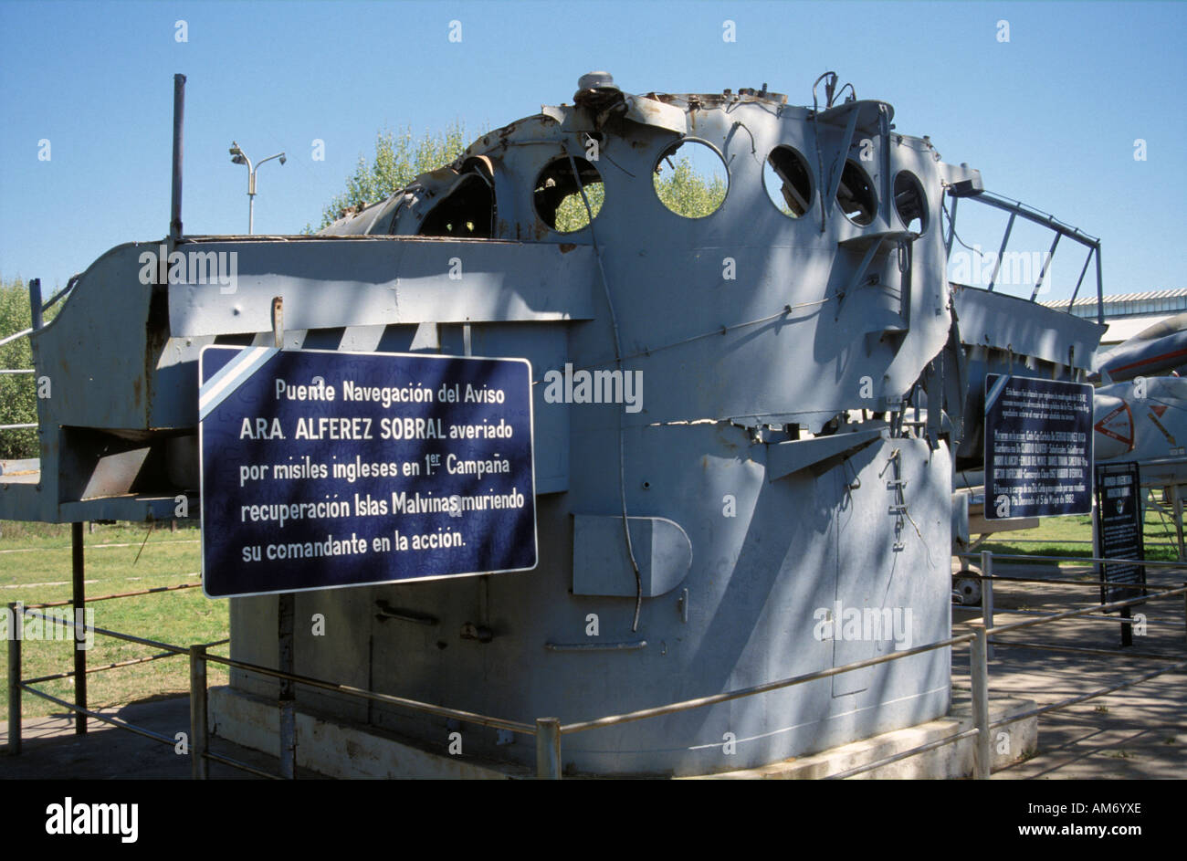 Buenos Aires remains of a ship which was destroyed by the british during the Falkland war Stock Photo