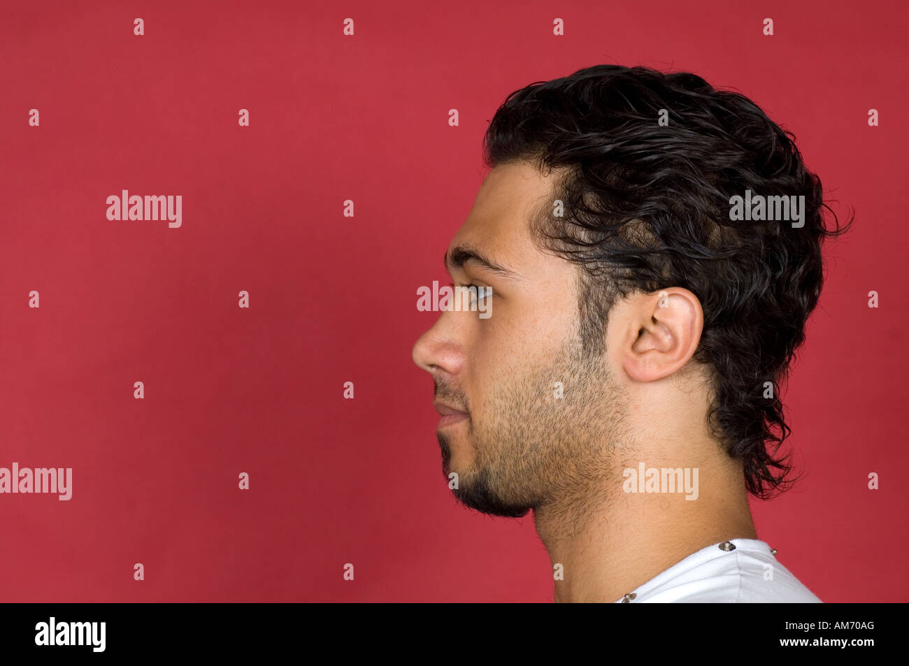 side view of a young man head Stock Photo - Alamy