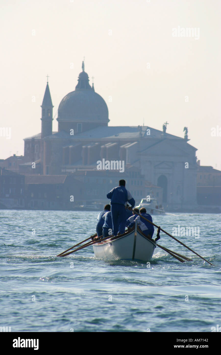 Rowing Team in Venice Stock Photo Alamy