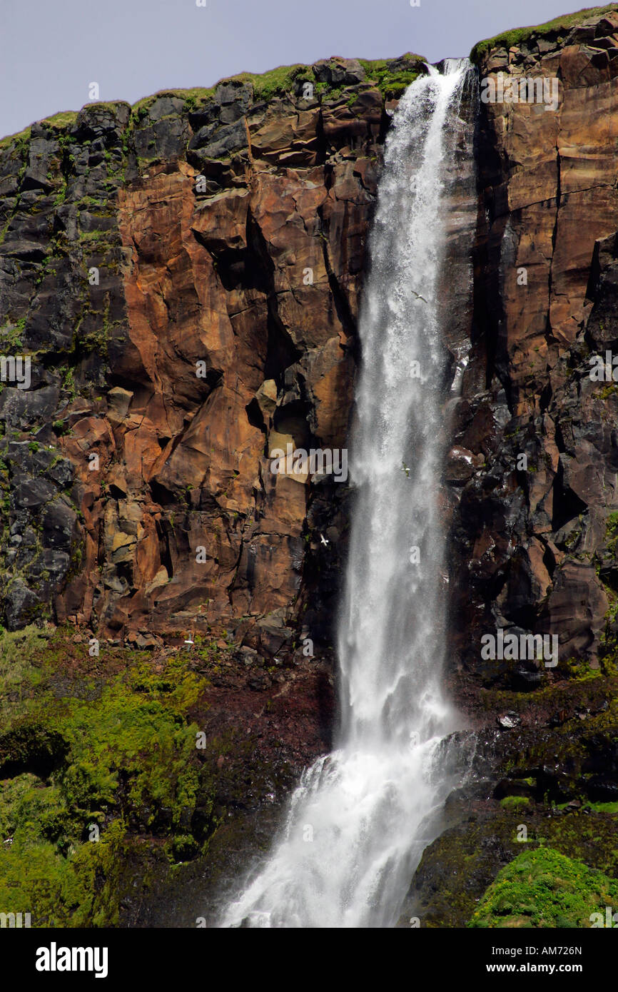 Bjarnarfoss-waterfall at the Snaefellsnes-peninsula in Iceland - Iceland, Europe Stock Photo