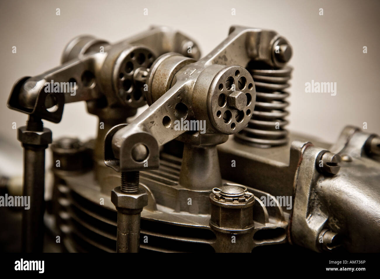 The radial engine close up Stock Photo