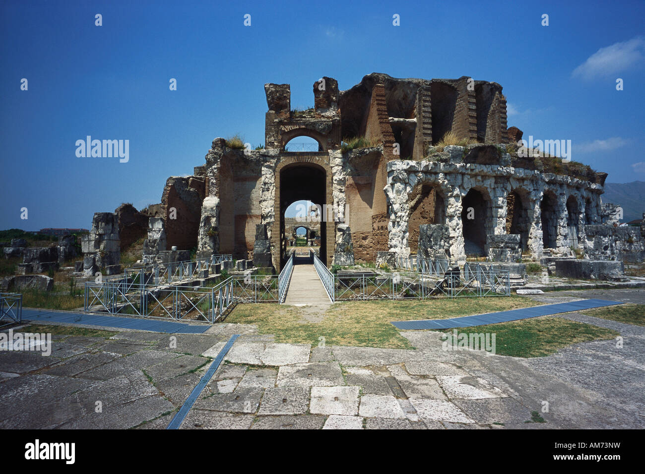 Santa Maria Capua Vetere Campania Italy Ancient remains of the Amphitheatre built between the 1st 2nd centuries AD Stock Photo