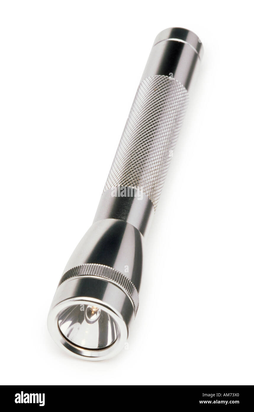 A silver torch light Stock Photo