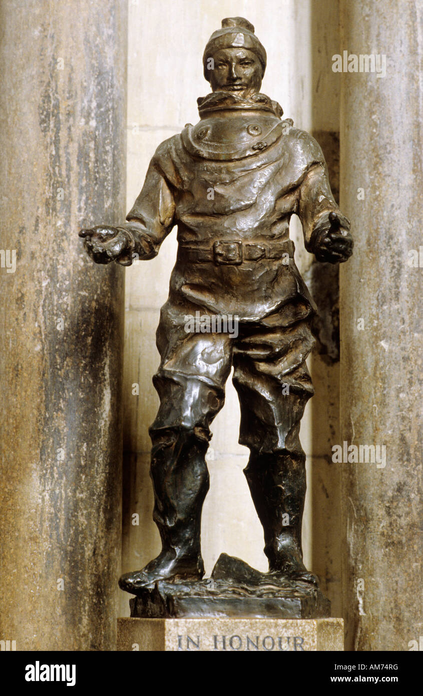 William Walker Statue Winchester Cathedral Hampshire statues bronze
